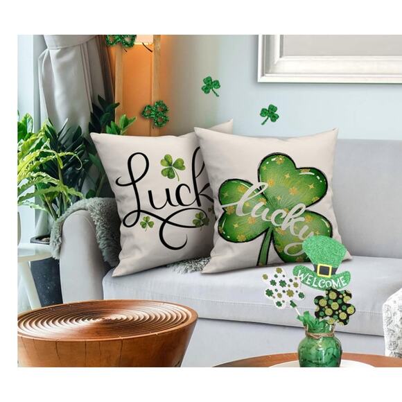 4 pc set Throw Pillow Covers 18x18 Polyester St. Patricks Day - Picture 2 of 7